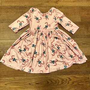 Sweet Pink Candy Cane Kids Dress